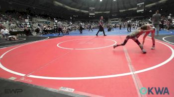 55 lbs Quarterfinal - Preslie Dickerson, Blue Devil Wrestling vs Kanon Zappone, Barnsdall Youth Wrestling