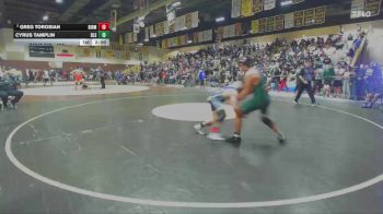150 lbs Champ. Round 2 - Cyrus Tamplin, De La Salle vs Greg Torosian, Birmingham