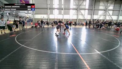 115 lbs Cons. Semis - Dayana Andrews, Mat Demon Wrestling Club vs Dalila Tovar, Victory Wrestling-Central WA