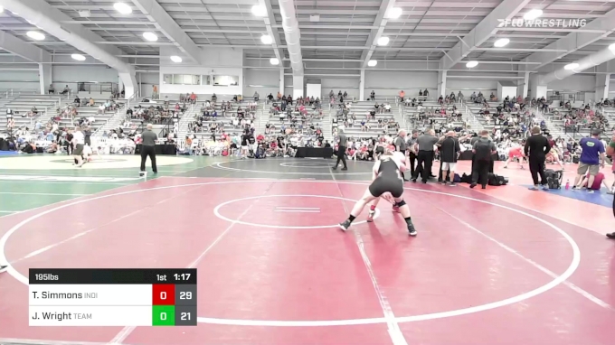 195 lbs Rr Rnd 3 - Trenton Simmons, Indiana Flash South vs Jacob Wright ...