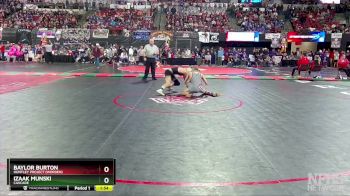 Quarterfinal - Izaak Munski, Cascade vs Baylor Burton, Huntley Project (Worden)