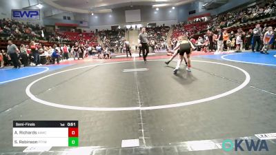 76 lbs Semifinal - Asher Richards, ALL AMERICAN WRESTLING CLUB vs Savannah Robinson, Perkins