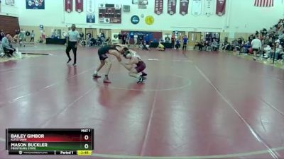 157 lbs Quarterfinal - Bailey Gimbor, Kutztown vs Mason Buckler, Frostburg State