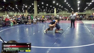 130+140 Round 1 - Elizabeth Herhold, Trojan Wrestling Academy LLC vs Mckenzie Grove, Unattached