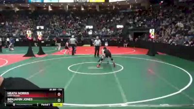 114 lbs Quarterfinal - Heath Norris, Unattached vs Benjamin Jones, CPWA