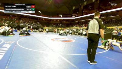 120 Class 3 lbs Cons. Round 3 - Brenton Drummond, DeSoto vs Gable Ohm, Washington