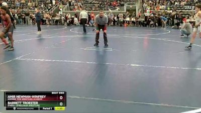 85 lbs Cons. Round 1 - Amir Newman-Winfrey, Hammer Time Wrestling Academy vs Barrett Troester, O`Neill Leprechaun Wrestling