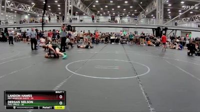 120 lbs Semis (4 Team) - Landon Hawes, Mat Warriors White vs Deegan Nelson, Full Circle