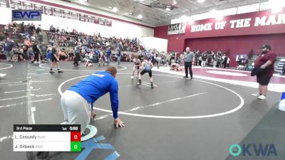 67 lbs 3rd Place - Layken Cassady, Blackwell Wrestling Club vs Jaxson Dilbeck, Woodland Wrestling Club