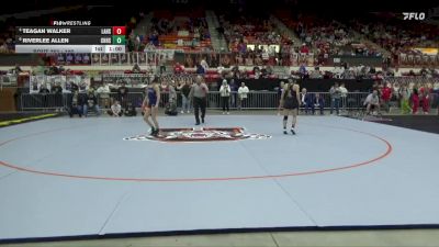 100 lbs Cons. Round 2 - Riverlee Allen, Chanute Hs vs Teagan Walker, Larned HS