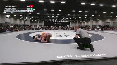 150 lbs Champ. Rd Of 16 - Lincoln James, Panther Amateur Wrestling vs Jaxon Ayres, Nebraska Wrestling Training Center