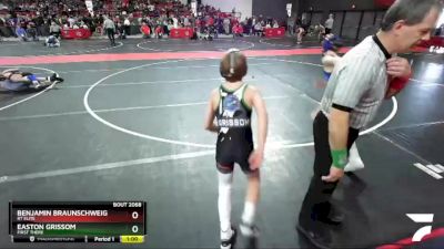 91 lbs Champ. Round 1 - Benjamin Braunschweig, RT Elite vs Easton Grissom, First There