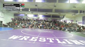 Girls 132 lbs 1st Place Match - Margarita Leal, Corning Girls vs Gracelynn Morris, Central Valley Girls
