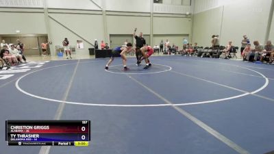 157 lbs Semis & 3rd Wb (16 Team) - Christion Griggs, Alabama vs Ty Thrasher, Oklahoma Red