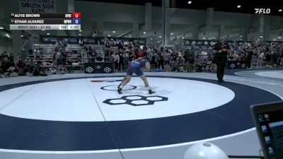 57 kg Cons. Sub-quarters - Alyis Brown, Spartan RTC@LHP vs Ethan Alvarez, Merrillville Pirates Wrestling Club