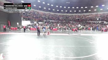 118 lbs Champ. Round 1 - Nayonce Lyons, Oshkosh West Wild vs Brooklynn Hull-Riggs, New London Youth Wrestling Club