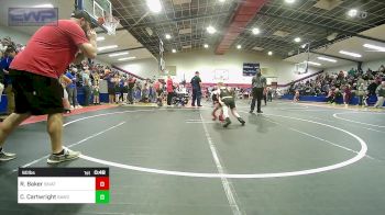 90 lbs Consi Of 4 - Roman Baker, Skiatook Youth Wrestling vs Callen Cartwright, Broken Arrow Wrestling Club