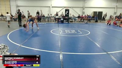 149 lbs 4th Wrestleback (16 Team) - Santino Schindley, Ohio Grey vs Elijah Davis, Oklahoma Red