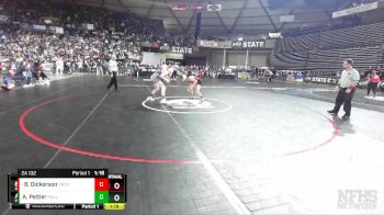 2A 132 lbs Semifinal - Bryan Dickerson, Orting vs Aydin Peltier, Pullman