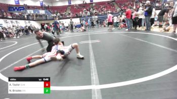 49 lbs Consi Of 4 - Ayden Taylor, Clinton Youth Wrestling vs Noah Brooks, Comanche Takedown Club
