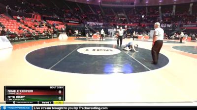 2A 152 lbs Champ. Round 1 - Noah O`Connor, Lemont (H.S.) vs Seth Digby, Lake Forest (H.S.)