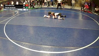 75 lbs Cons. Sub-semis - Levi Proctor, Delta Wrestling Club vs Talon Jackson, Gold Rush Wrestling