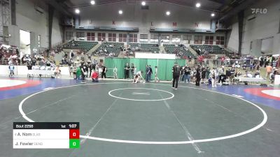 90 lbs Quarterfinal - Aiden Nam, Glasgow Wrestling Academy vs James Fowler, Dendy Trained Wrestling