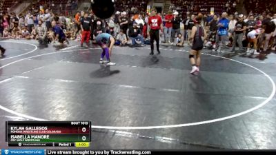 103-110 lbs Quarterfinal - Kylah Gallegos, Pomona Wrestling Club Colorado vs Isabella Manore, Cry Wolf Wrestling