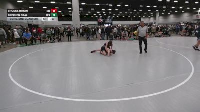 120 lbs Cons. Sub-quarters - Brodee Bryan, Shelton Wrestling Academy vs Brecken Bral, Moyer Elite Wrestling