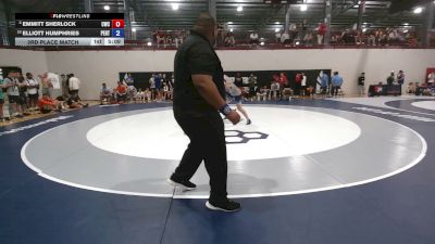 79 kg 3rd Place Match - Emmitt Sherlock, Cavalier Wrestling Club vs Elliott Humphries, Pennsylvania RTC