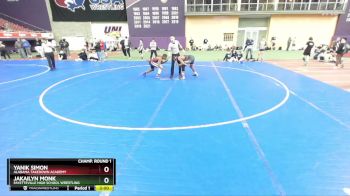 144 lbs Champ. Round 1 - Jakailyn Monk, Fayetteville High School Wrestling vs Yanik Simon, Alabama Takedown Academy