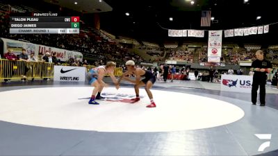 Open Men - 65 lbs Champ. Round 1 - Talon Pleau, Chester Wrestling Club vs Diego Jaimes