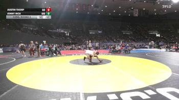 3A Boys 144 lbs Cons. Round 2 - Jonny Rice, Rainier Boys vs Austin Thorp, South Umpqua Boys