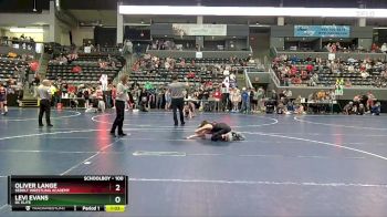 100 lbs Champ. Round 2 - Oliver Lange, Sebolt Wrestling Academy vs Levi Evans, DC Elite