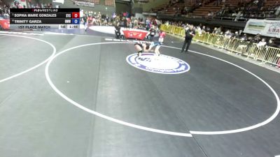 115 lbs 1st Place Match - Sophia Marie Gonzales, SilvaBack Training Center vs Trinity Garza, Red Wave Wrestling