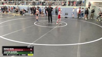 67 lbs Round 1 - Sawyer Barnes, Mid Valley Wrestling Club vs Royce Kean, Soldotna Whalers Wrestling Club