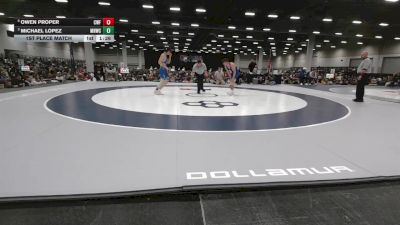 144 lbs 1st Place Match - Owen Proper, Cyclones Wrestling & Fitness vs Michael Lopez, Mile High Wrestling Club