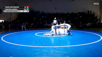 132 lbs 1st Place Match - Quinton Carroll, Vancleave High School vs Justin Whittington, Oak Grove HS