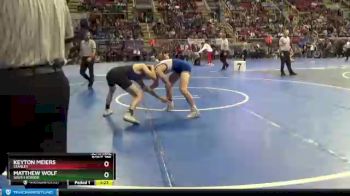 132 lbs Semifinal - Keyton Meiers, Stanley vs Matthew Wolf, South Border