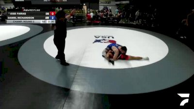 74 kg Champ. Round 2 - Jose Farias, Central Valley RTC vs Daniel Richardson, All Navy Wrestling