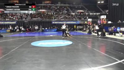 133 lbs Quarterfinal - Garrett Totten, TCNJ vs Jonah Paulino, Roanoke