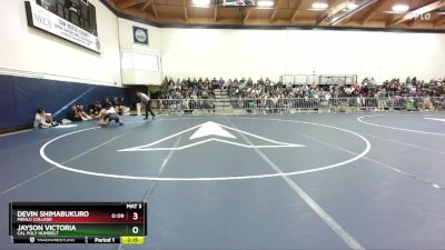 149 lbs Champ. Round 1 - Jayson Victoria, Cal Poly Humbolt vs Devin Shimabukuro, Menlo College