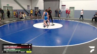 130 lbs Round 3 - Kayden Ahern, Chugach Eagles Wrestling Club vs Xavier Thibeault, Juneau Youth Wrestling Club Inc.