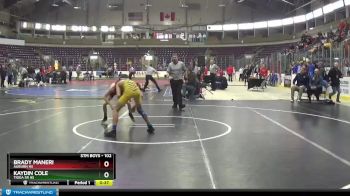 102 lbs Cons. Round 5 - Brady Maneri, Auburn HS vs Kaydin Cole, Tioga Sr HS