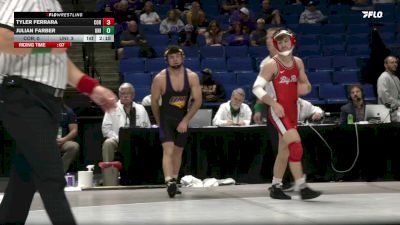 133 lbs Quarters & 1st Wb (16 Team) - Julian Farber, Northern Iowa vs Tyler Ferrara, Cornell