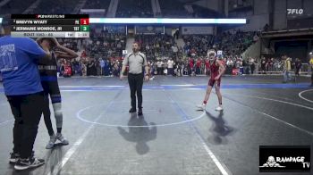 88 lbs Cons. Round 3 - Brevyn Wyatt, Plainville Kids vs Jermaine Monroe, Jr, Topeka Blue Thunder