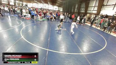 77 lbs Quarterfinal - Sahara McCauley, Aviator Wrestling Academy vs Ryah Ferguson, JWC