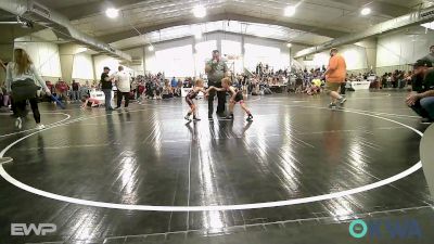 40 lbs Consi Of 8 #1 - Asher Ensey, Kiefer Youth Wrestling Club vs Annley Nicely, Morris Wrestling Association