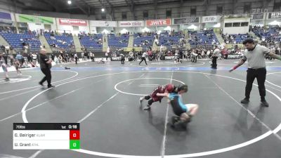 70 lbs 3rd Place - Grayson Beiriger, Alamosa Wrestling vs Uriah Grant, Athlos Wrestling