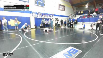 58 lbs Consolation - Tripp Cooper, Collinsville Cardinal Youth Wrestling vs Adam Brummett, Sperry Wrestling Club